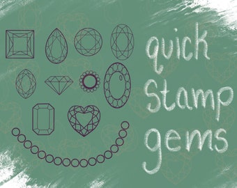 Procreate Brushes: Gem Stamps