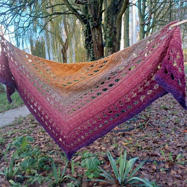 Une grande écharpe au crochet