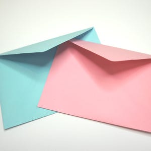 20 Briefumschläge C6 Rosa und Hellblau Baby