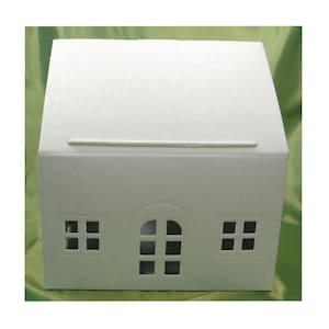 Geldbox Kartenbox "Haus" weiß