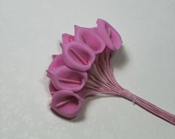 72 Callas Foam Blüte 3,5 cm rosa Hochzeit Taufe