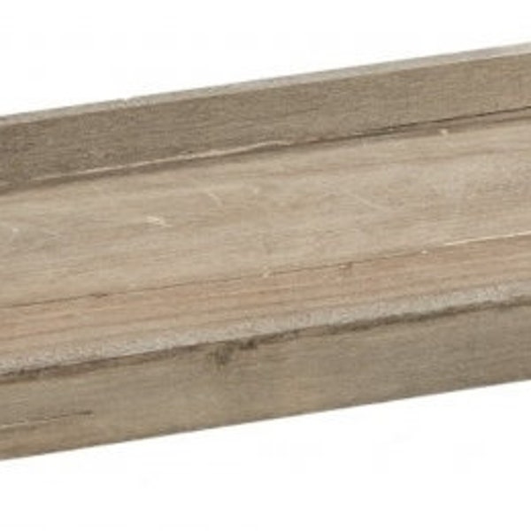 Deko-Tablett Holztablett 30x16 cm graubraun