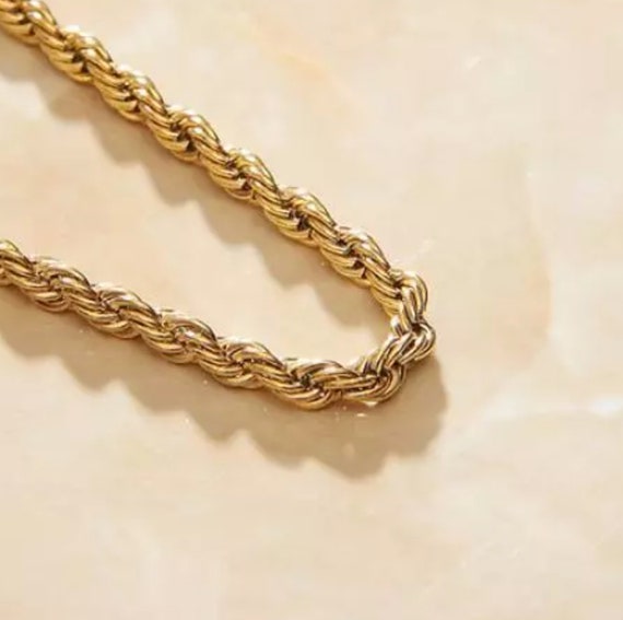ゴールドロープチェーンネックレス - Etsy 日本