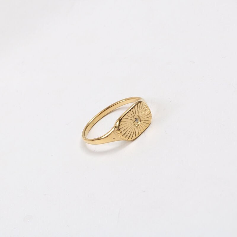 【超特価】 Shining Gold Bright Etsy - Ring Signet Star 指輪・リング