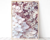Pastel flower wall art Blush pink floral printable poster Bedroom wall art Pale pink flower print