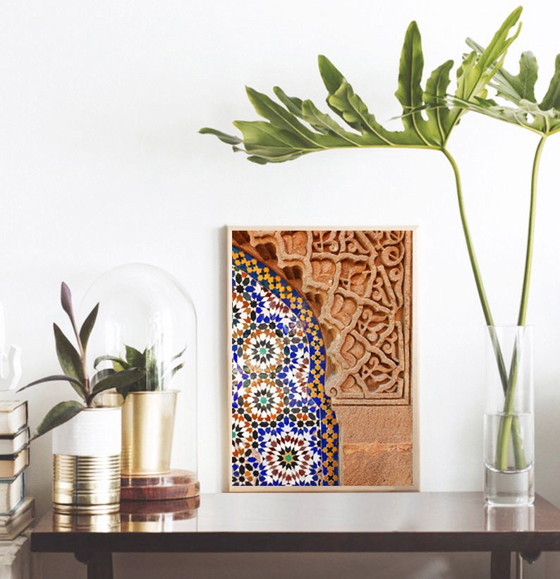 Moroccan decor Moroccan wall art Marrakesh print for | Etsy
