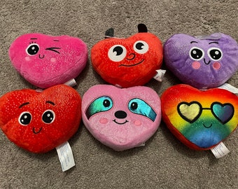 Personalized Valentine Soft Plush Hearts, Valentine's Gift