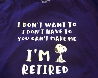 Retired Dog adult shirt