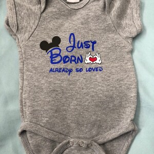 Disney Just Born Already So Loved Baby Onesie