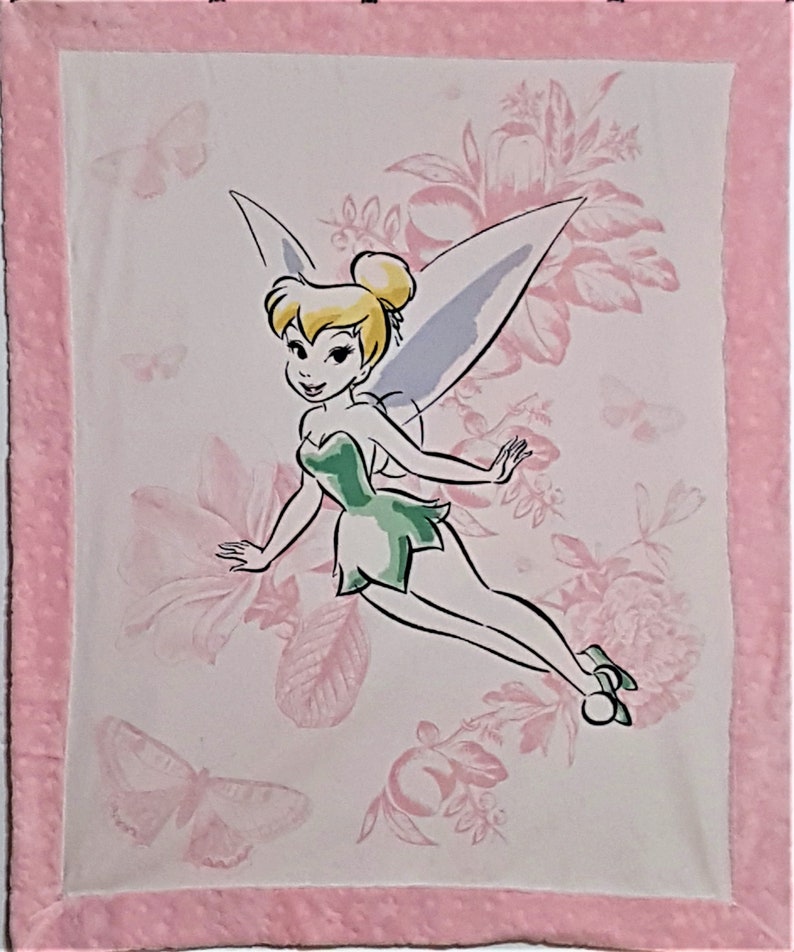 Tinkerbell Baby Blanket Disney Baby Blanket Minky Baby Etsy