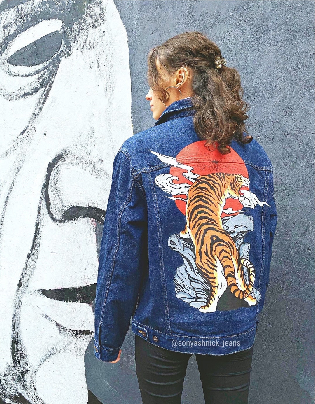 Jeans Jacket With Picture, Tiger Jacket - Etsy