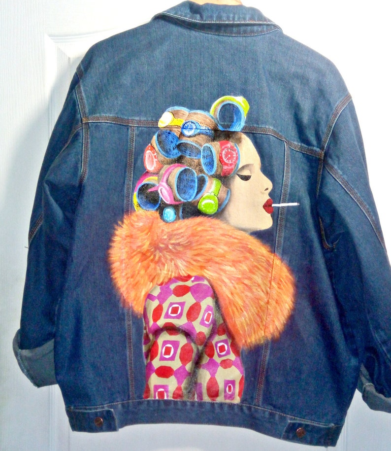 Custom Painted Denim Jacket Art | Etsy
