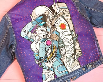 Painted jean jacket