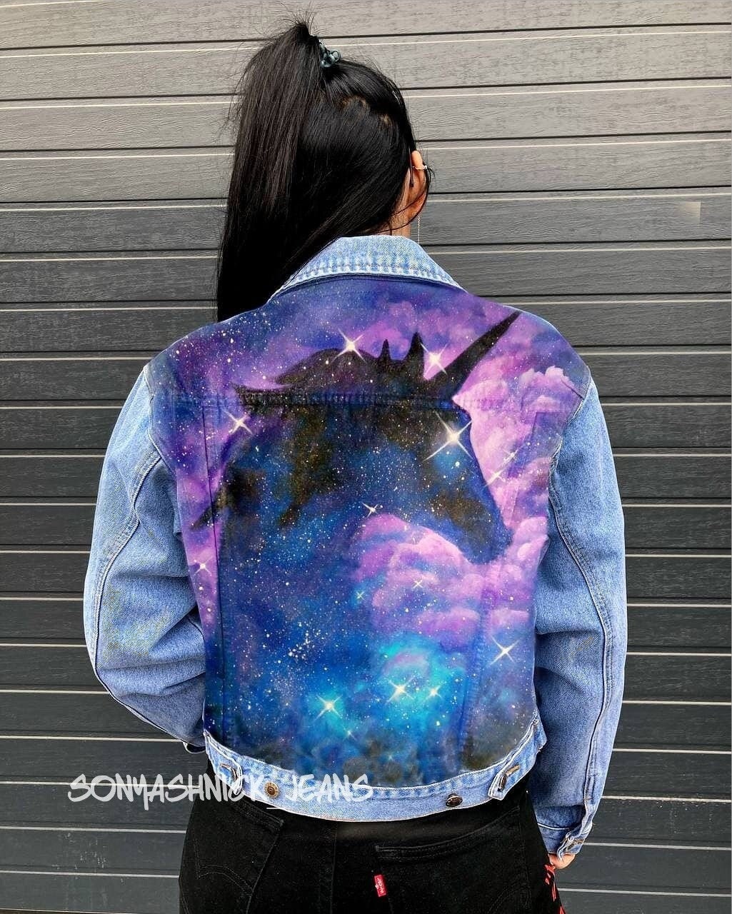Denim unicorn jacket outlet