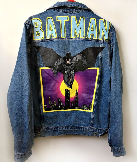 Man's Painted Denim Jacket - Etsy Sweden