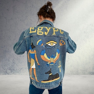 Custom jean jacket, hand painted jacket, personalized gift