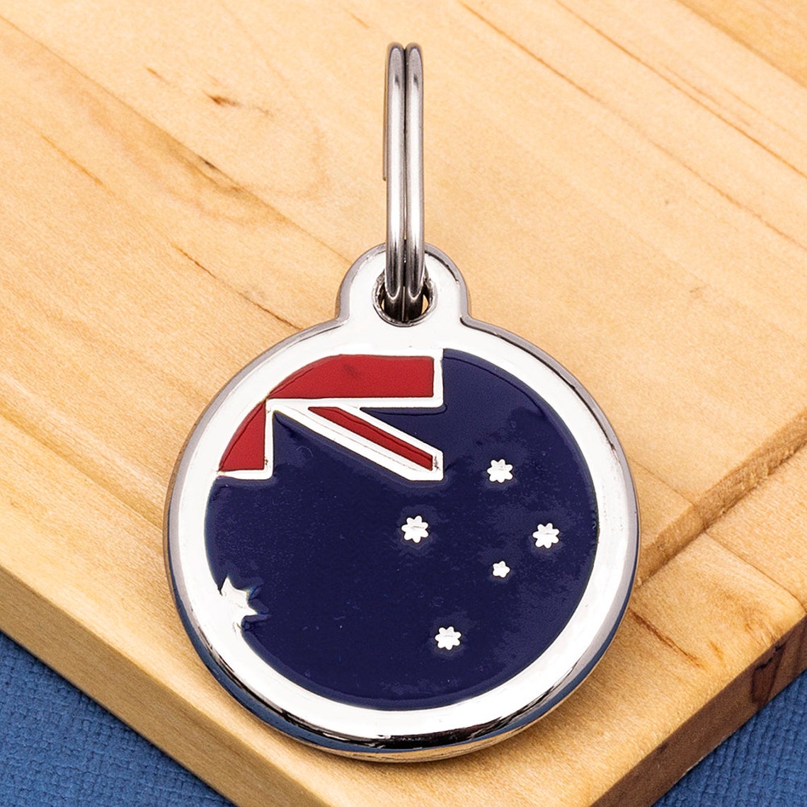 Australian Flag Pet ID Tag Australia Flag Pet Tag Ozzie Flag Etsy