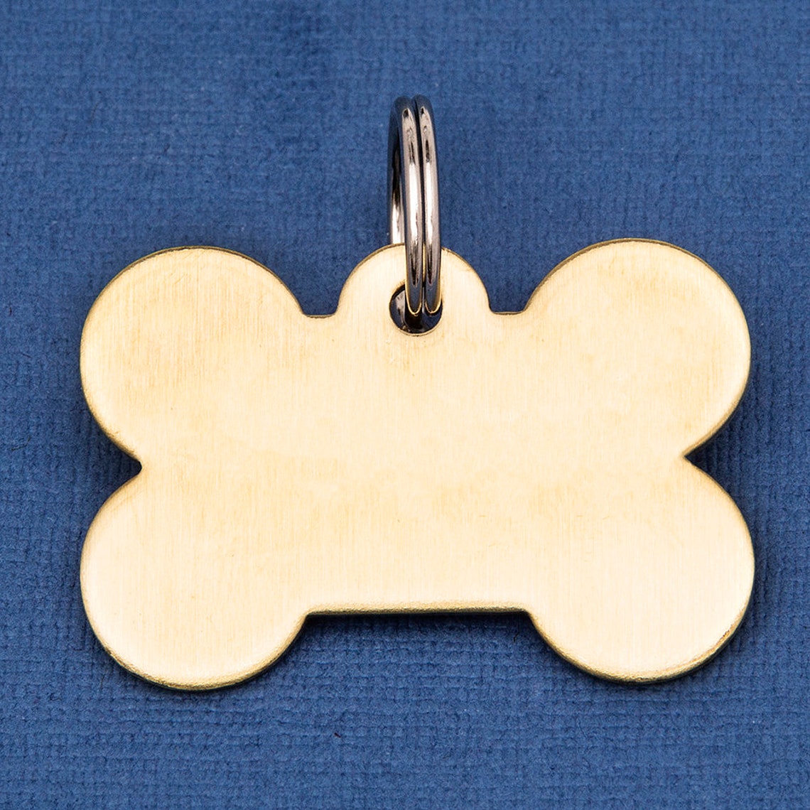 Small Solid Brass Bone Engraved Pet Tag Thick Deep Engraved Etsy UK