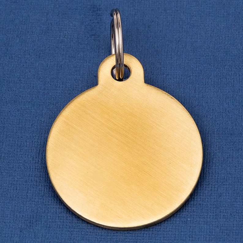 Solid Brass Engraved Pet Tag Thick Deep Engraved Pet Id Tags Etsy