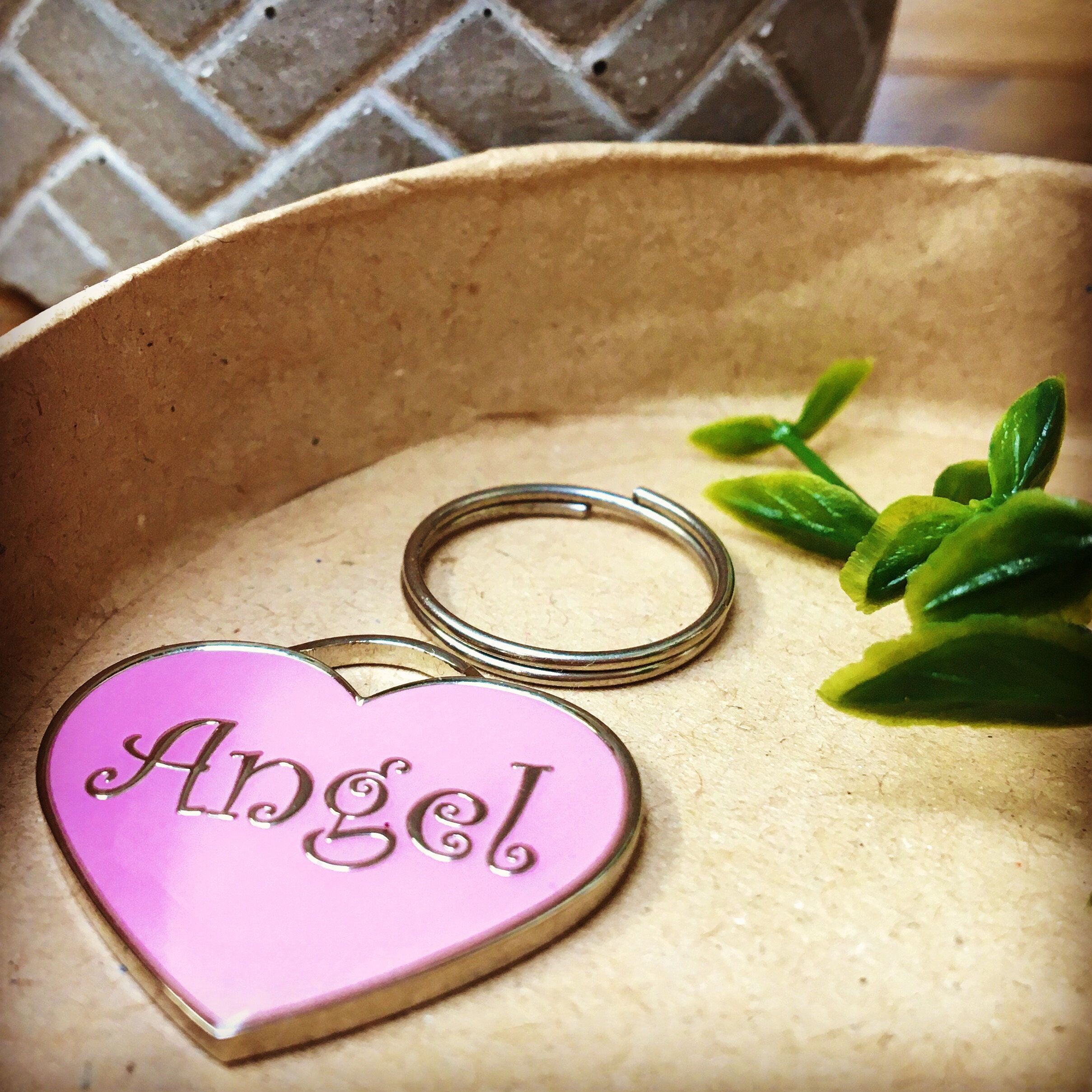 Luxury Angel Heart Pet ID Tag Pink Dog Tag Dog Id Tag - Etsy Luxury Angel Heart Pet ID Tag Pink Dog Tag Dog Id Tag - Etsy