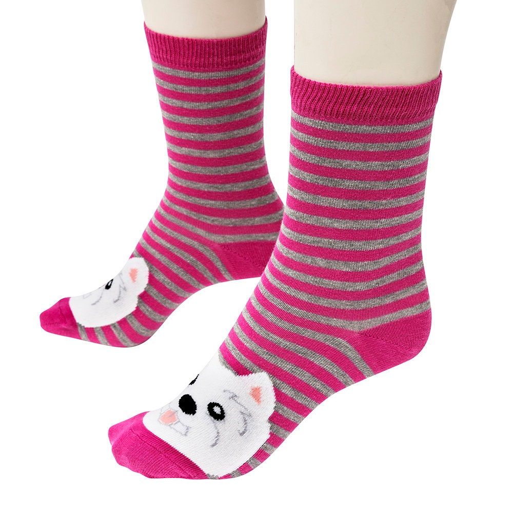 Westie Stripe Socks West Highland White Terrier Socks - Etsy UK