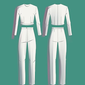 女性用ベーシックボディ縫製パターン/ベーシックボディPDFパターン/女性用デジタルパターン/女性用衣服縫製PDF/簡単縫製パターン