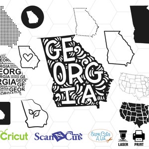 georgia state svg, georgia map svg, state svg files, state of georgia, svg cut file, svg cutting files, cameo, silhouette, dxf, print