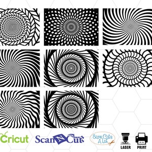 Hypnosis Spiral svg, wrapped spiral svg, mesmerism svg, cricut svg, svg design file, svg png dxf, paper cutting, template, cutout, dxf, png