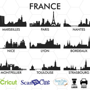 Frankreich-Svg, Marseille Svg, Paris Svg, Nantes Svg, schönes Svg, Lyon Svg, Bordeaux Svg, Montpellier Svg, Toulouse Svg, Straßburg Svg-Dateien