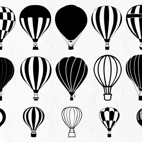 Hot Air Balloon SVG Bundle, Hot Air Balloon Svg, Air Balloon Dxf, Air Balloon Png, Air Balloon Eps, Air Balloon Vector, Hot Air Balloons Svg