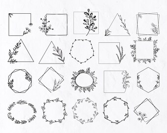 20 Kranz Clipart, Blumenkranz SVG, Blumenkranz, Rahmen Svg, FloralEr Kreis, Blumenkranz Clipart, Blumenkranz Svg, Kreis Monogramm Svg