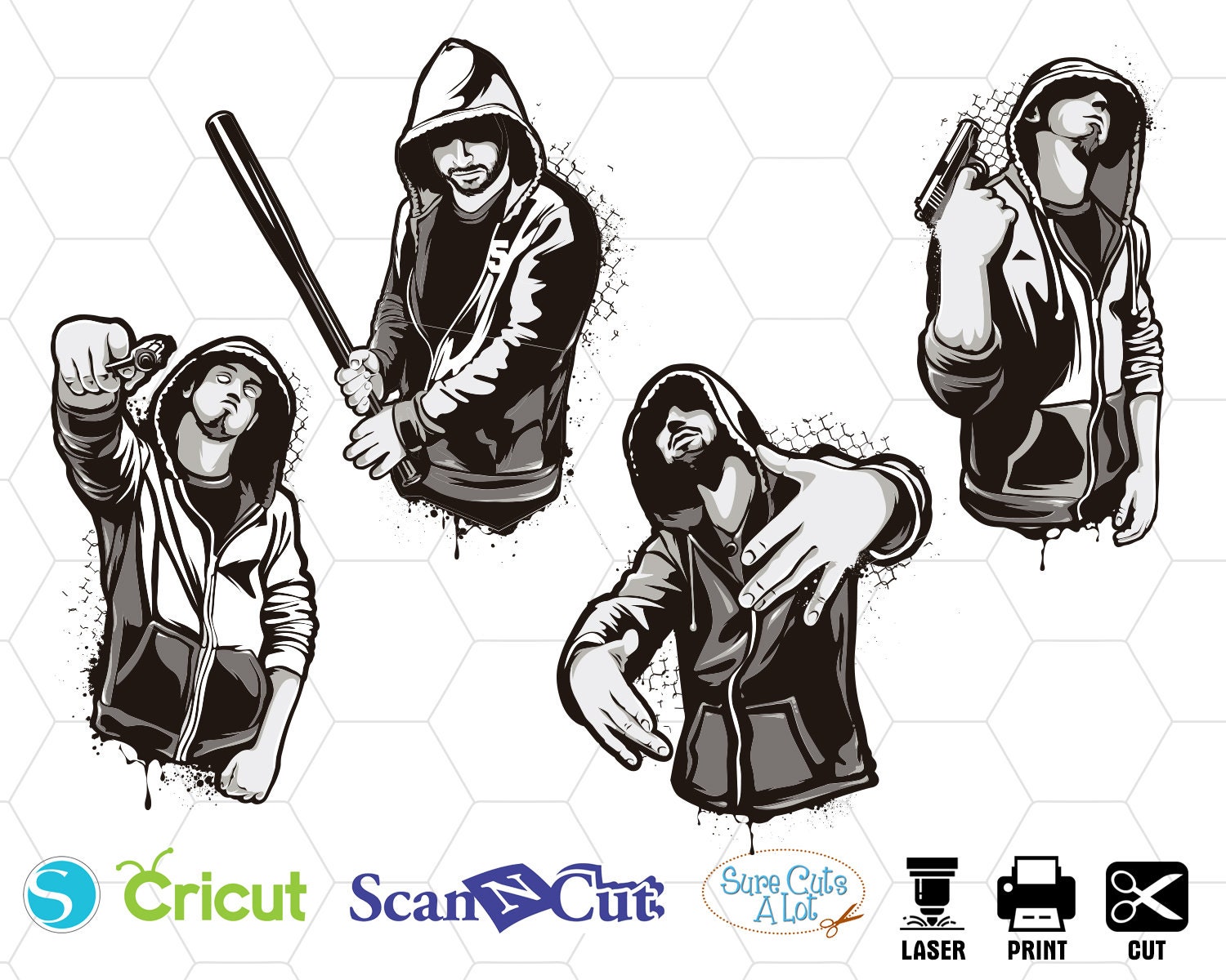 Hood Gangster Drawings