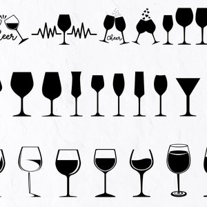 25 Wine Glass SVG Bundle, Wine Svg, Wine Vector, Wine Silhouette, Wine Monogram, Wine Bottle Svg, Bottle Svg, Bottle Silhouette svg