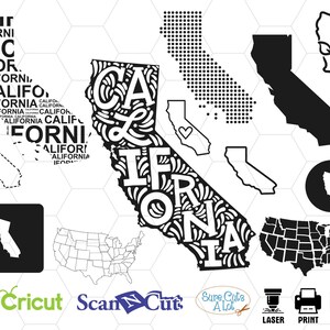 california map svg, california printable, california t-shirt, california cameo, for silhouette, usa svg, CLIPART, VINYL, MONOGRAM, decal