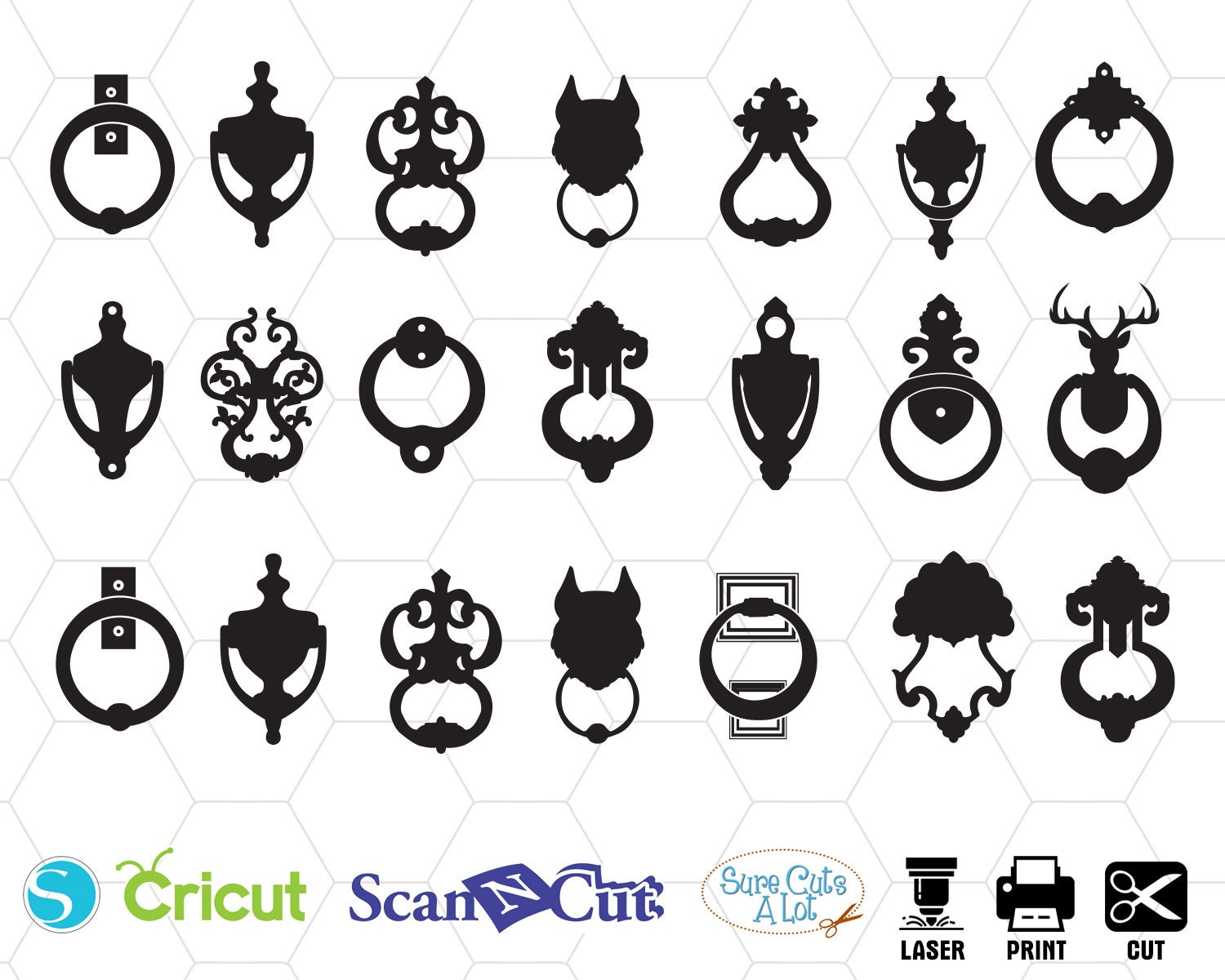 Download Door Knocker Svg Lock Svg Png Dxf Eps Jpg Print Cut Etsy