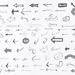 83 Doodle Arrows SVG Bundel, Handtekenende Pijlen SVG, Cirkel Pijl Svg, Pijl Hart Svg, Pijl Monogram Svg, Boho Svg, Tribal Arrow Svg