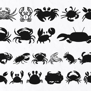 21 Crab Bundle SVG, Crab Svg, Crab Vector, Crab Clipart, Crab Silhouette, Crab Cricut, Crab eps, Crab png, Crab animals svg, Sea Crab Svg