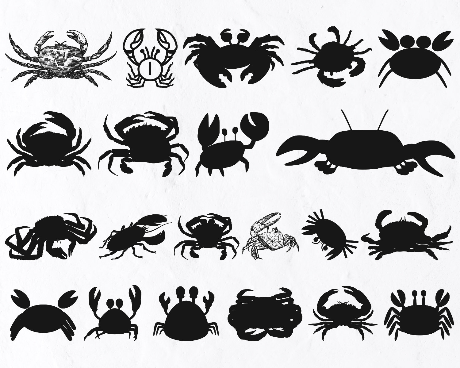 21 Crab Bundle SVG Crab Svg Crab Vector Crab Clipart Crab Etsy