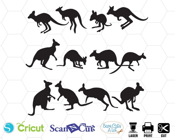 Download Kangaroo Clipart Kangaroo Silhouette Svg Kangaroo Svg Etsy