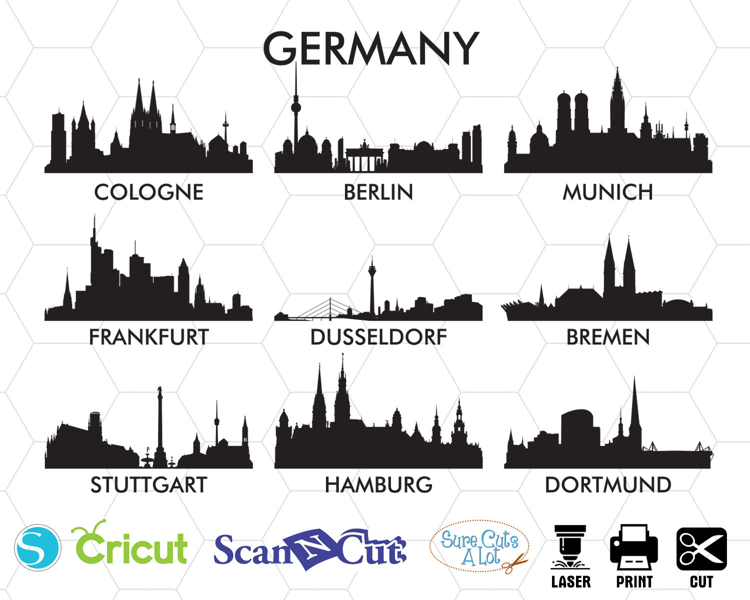 Germany Svg Cologne Svg Berlin Svg Munich Svg Frankfurt - Etsy
