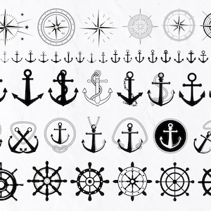 55 Anker Bündel Silhouetten, Anker Svg, Anker Vektor, Anker Silhouette, Anker Cut Dateien, Anker SVG Dateien, Anker Clipart
