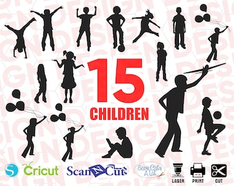 children play svg, wild child svg, children silhouette, children cut file, children clipart, children png, kids svg, kids cricut kids vector