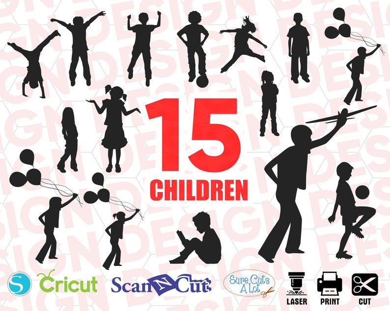 Children Play Svg Wild Child Svg Children Silhouette Etsy