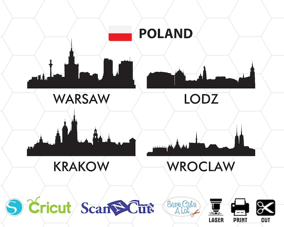 Poland City Svg Warsaw Svg Lodz Svg Krakow Svg Wroclaw Etsy