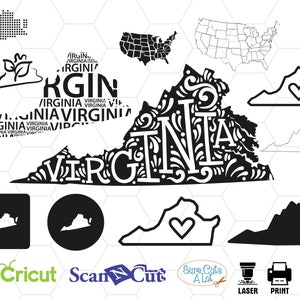 virginia state svg, us state, usa svg, map, love, home, pride, native,svg, png, dxf, clipart, silhouette, cameo, cricut, decal, vinyl, print