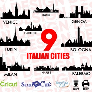 Italië svg, Milaan svg, Rome svg, Geona svg, Napels svg, Venetië svg, Turijn svg, Palermo svg, Bologne svg, Florence svg-bestand, silhouet svg