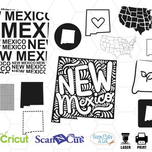 new mexico svg,  us states svg, usa, united state, pride, native, clipart, decal, outline, mandala, cameo, silhouette, monogram, map svg