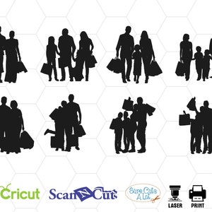 zakupy svg, czarny piątek svg, plik cięcia svg, zakupy rodzinne svg, zakupy świąteczne svg, projekty svg, pliki svg zakupów, sylwetka clipart