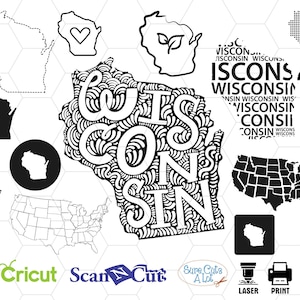 wisconsin state svg, usa svg, home, love, native, pride, cricut, cameo, print, cutting, vinyl, decal, us states dxf, png, outline, vector