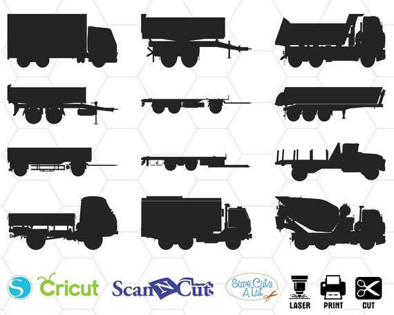 Download Trucks silhouette svg bundle truck cut file truck clipart | Etsy